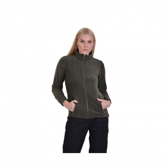 Fleece ζακέτα γυναικείο χακί O.D
