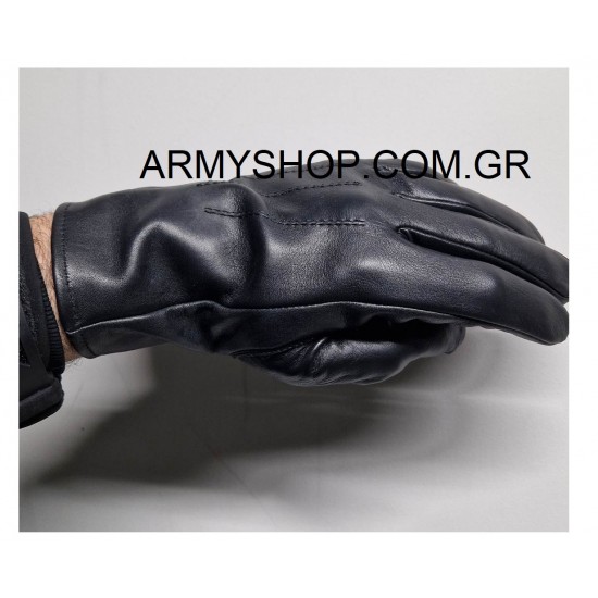 Γάντια δερμάτινα μαύρα