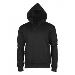 Hoodie with zipper Mil-Tec | Black XL
