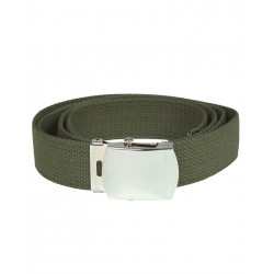 Cotton Silver Buckle Web Belt Mil-Tec