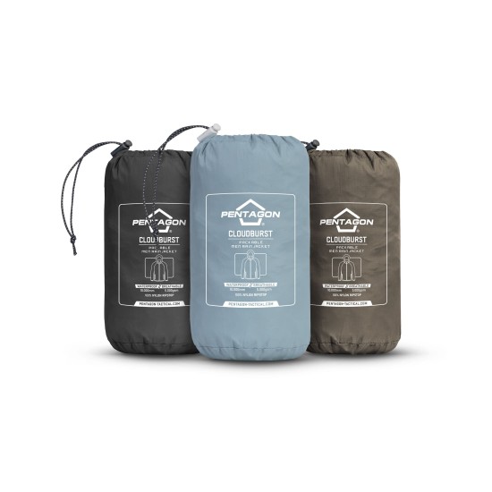 Cloudburst Packable Man Rain Jacket Pentagon
