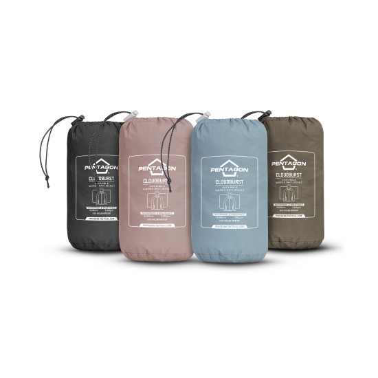 Cloudburst Packable Woman Rain Jacket Pentagon