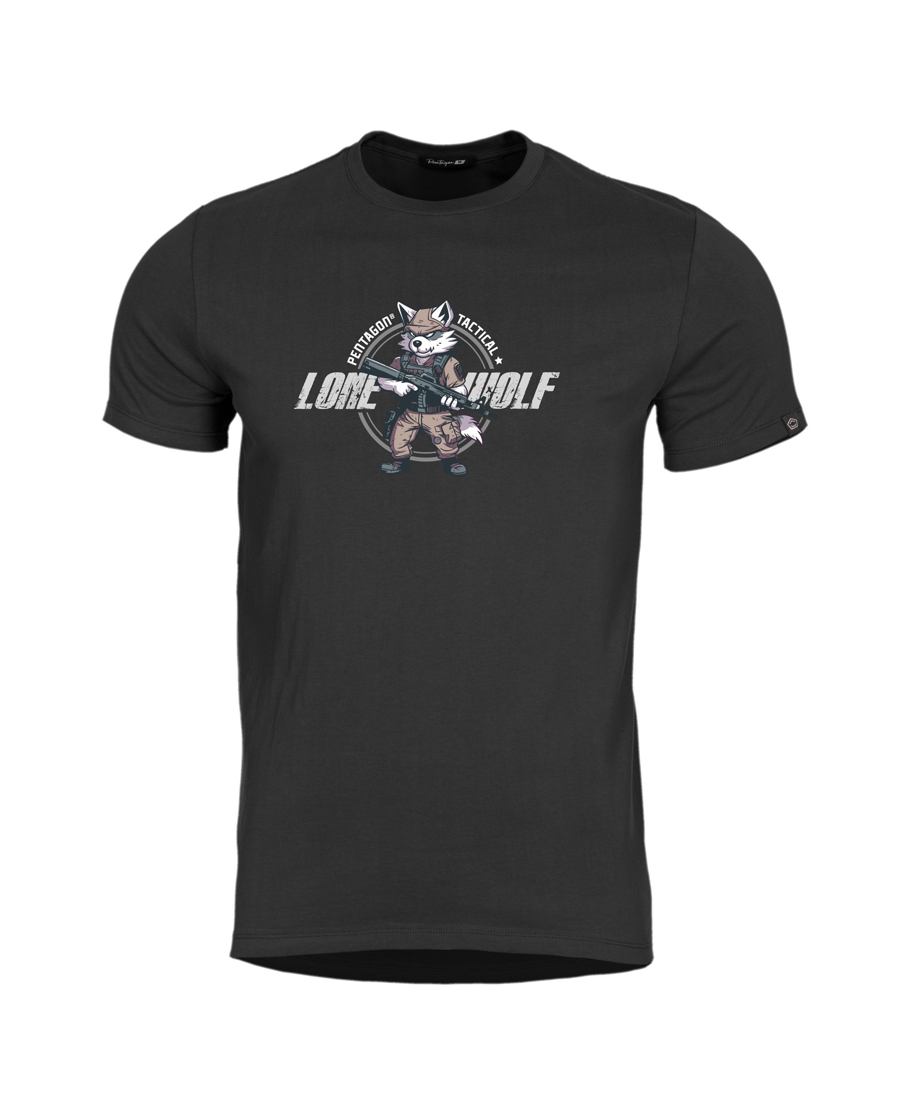 T-shirt Tactique Pentagon Ageron - Logo Vertical, Homme, Coyote - Coton Qualité Gym