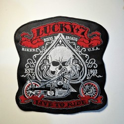 Lucky 7 Live To Ride Skull Patch
