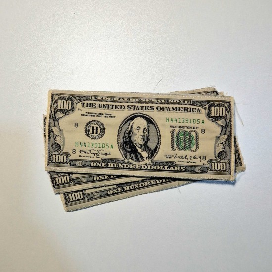 100 Dollar Bill Patch