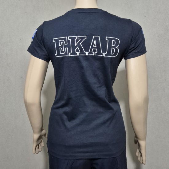 T-Shirt navy woman ΕΚΑΒ