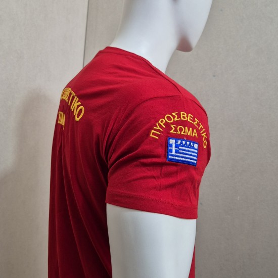 T-Shirt Πυροσβεστικής Dark Red