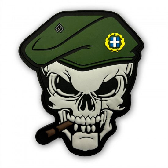 Skull Beret PVC Patch Survivors