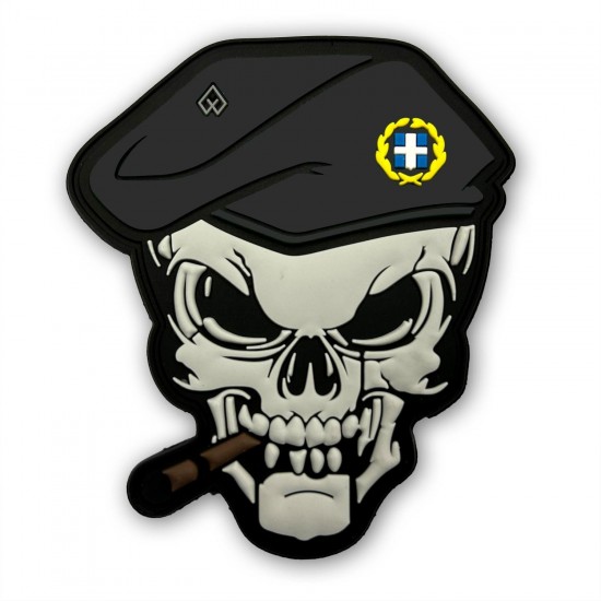 Skull Beret PVC Patch Survivors