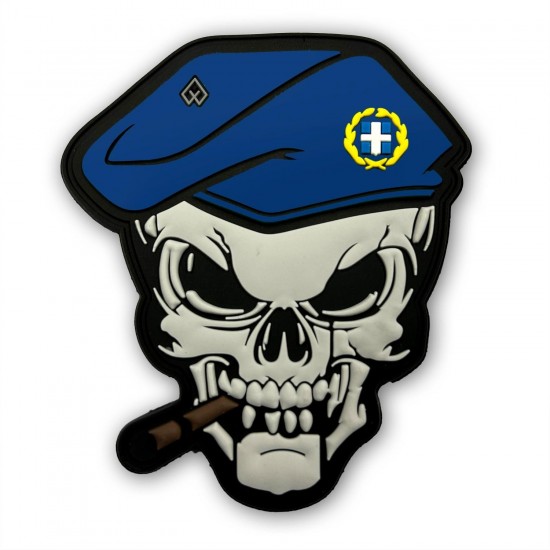Skull Beret PVC Patch Survivors