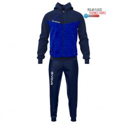 Tuta Visa Con Cappuccio Polarfleece navy Givova