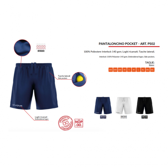 Pantaloncino Pocket Givova
