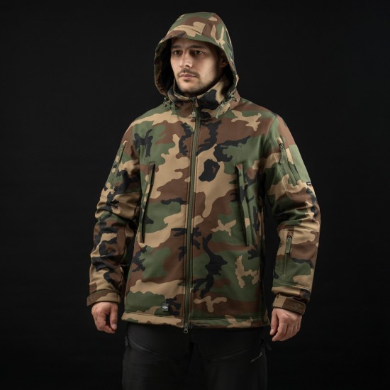 Artaxes Soft-shell Jacket Woodland Pentagon