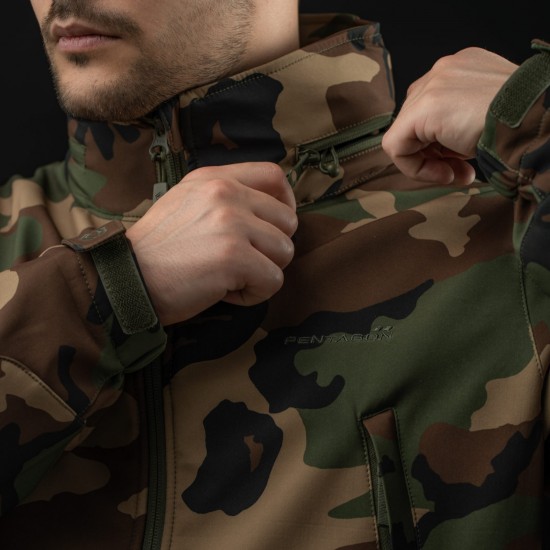 Artaxes Soft-shell Jacket Woodland Pentagon